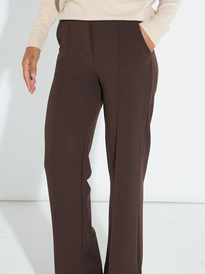 Kate & Pippa Yale Trousers In Chocolate Brown-Nicola Ross
