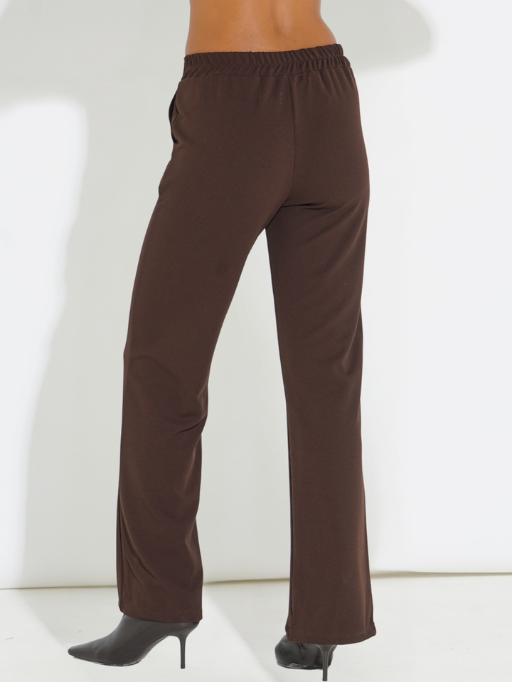 Kate & Pippa Yale Trousers In Chocolate Brown-Nicola Ross