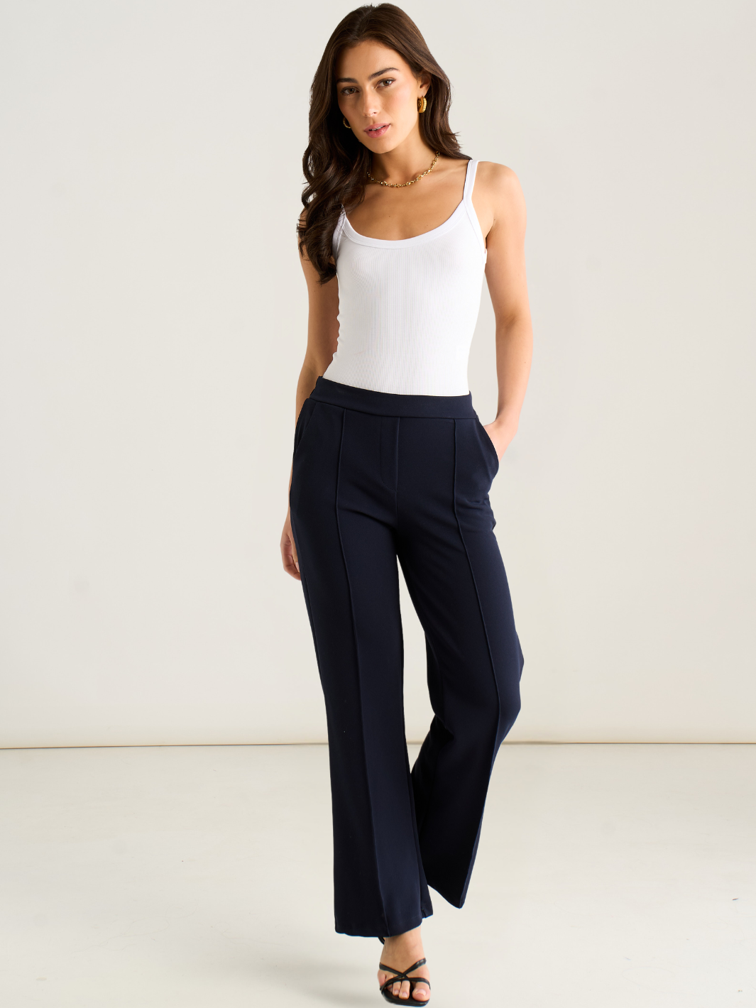 Kate & Pippa Yale Trousers In Midnight Navy-Nicola Ross