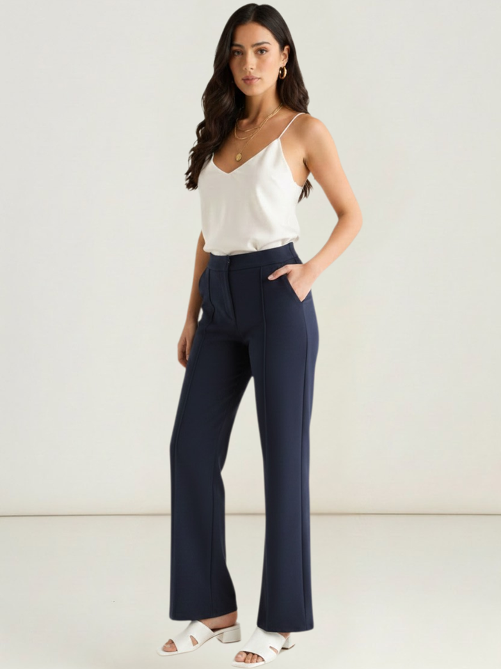 Kate & Pippa Yale Trousers In Midnight Navy-Nicola Ross