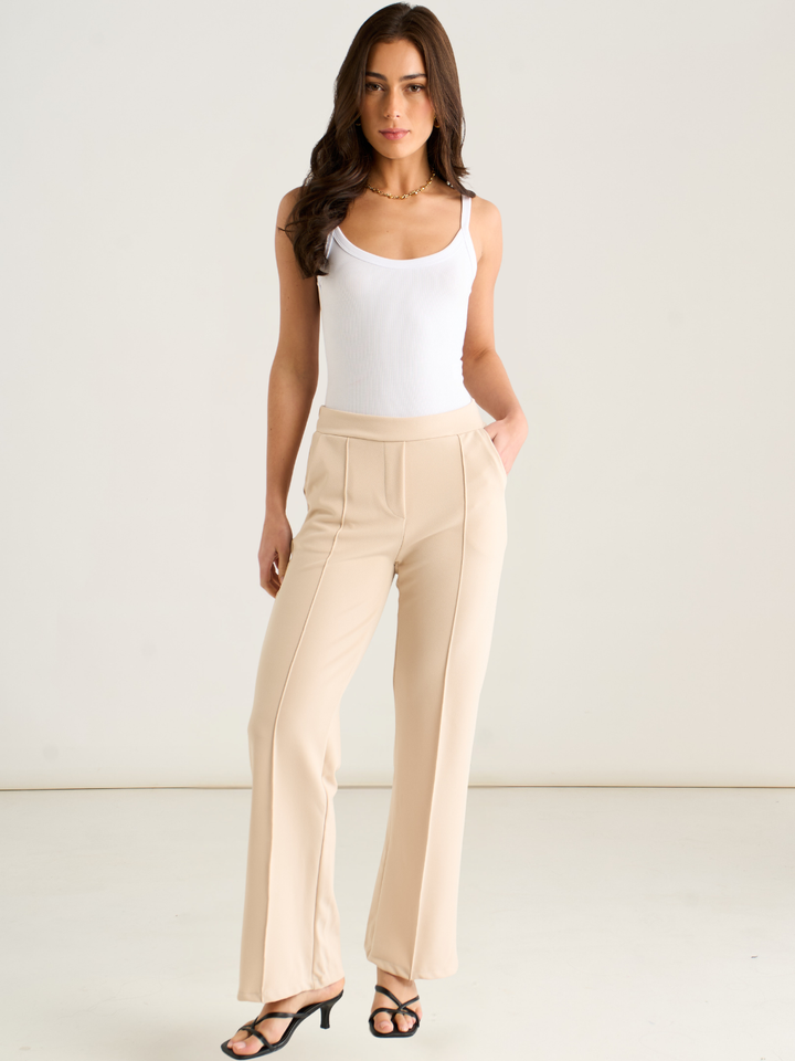 Kate & Pippa Yale Trousers In Soft Beige-Nicola Ross