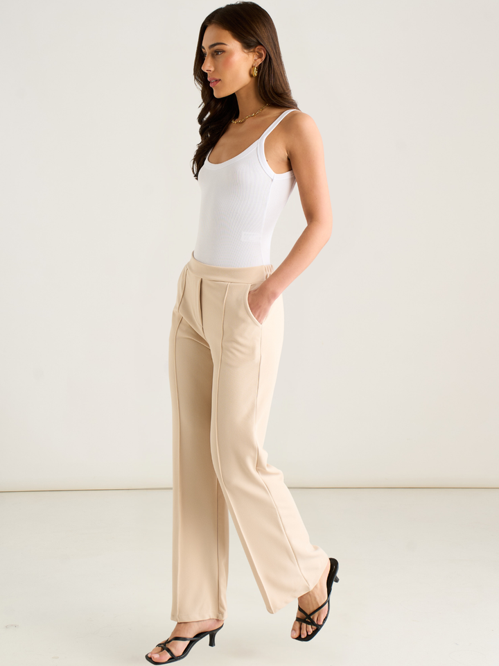 Kate & Pippa Yale Trousers In Soft Beige-Nicola Ross