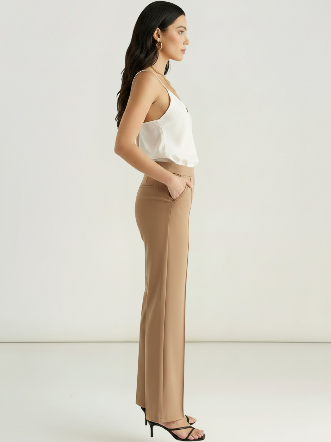 Kate & Pippa Yale Trousers In Tan-Nicola Ross
