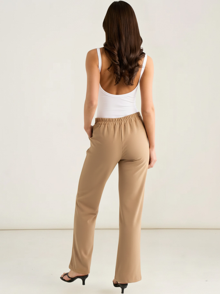 Kate & Pippa Yale Trousers In Tan-Nicola Ross