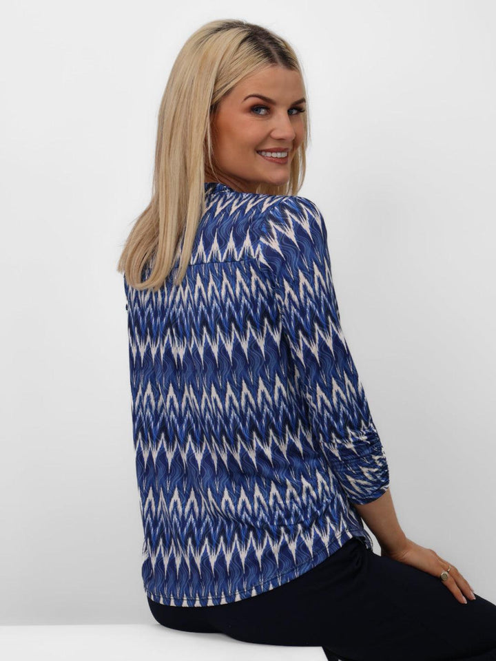 Kate & Pippa Zip Top In Navy-Nicola Ross