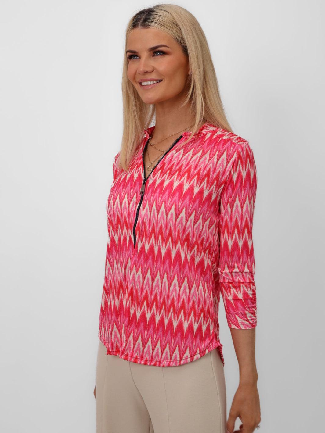 Kate & Pippa Zip Top In Pink-Nicola Ross