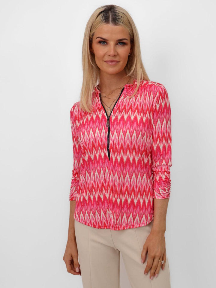 Kate & Pippa Zip Top In Pink-Nicola Ross