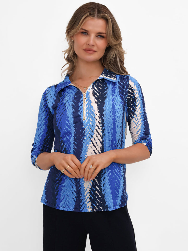 Kate & Pippa Zip Top In Royal Blue-Nicola Ross