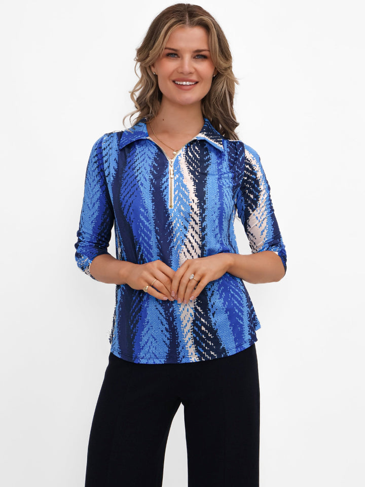 Kate & Pippa Zip Top In Royal Blue-Nicola Ross