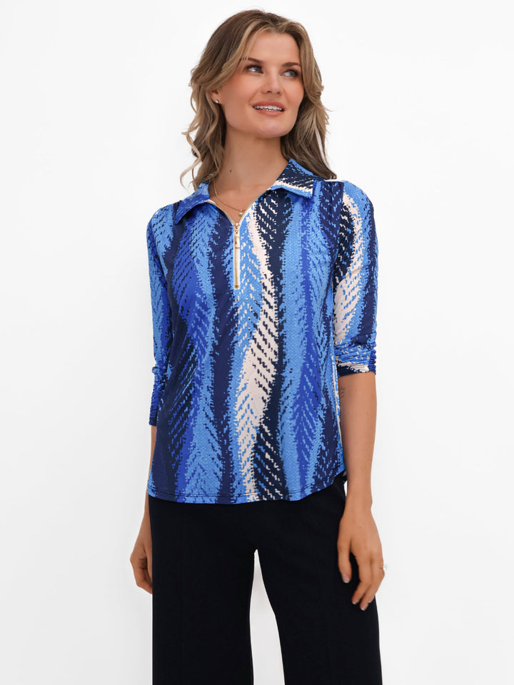 Kate & Pippa Zip Top In Royal Blue-Nicola Ross