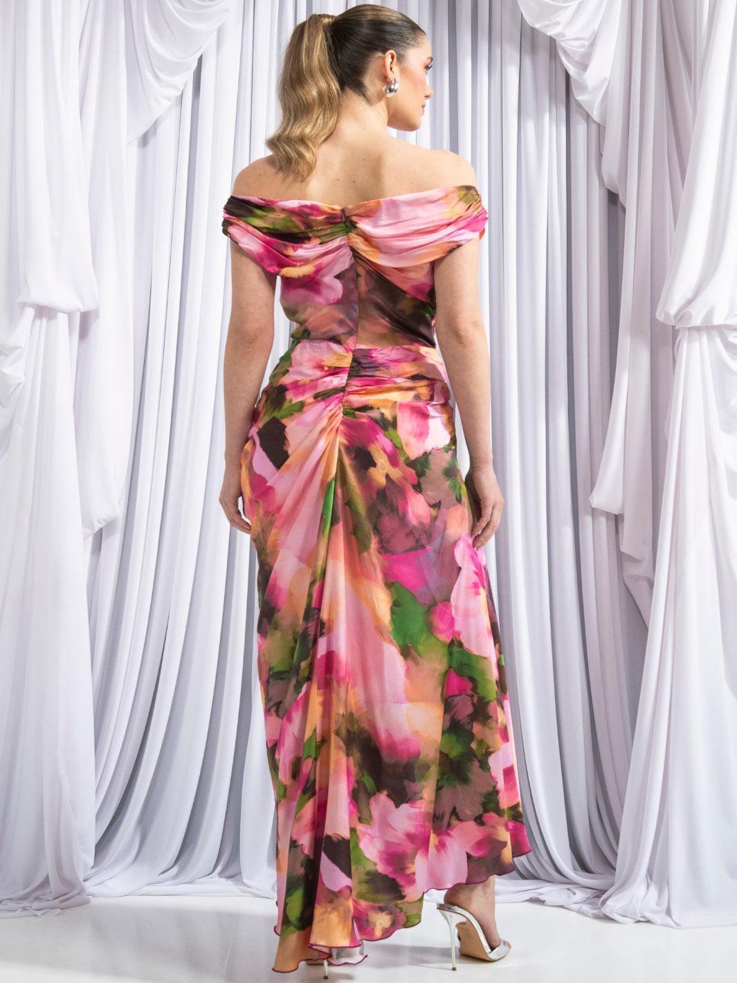 Kevan Jon Eugenia Bardot Dress In Pink-Mother of the bride- mother of the groom -Nicola Ross