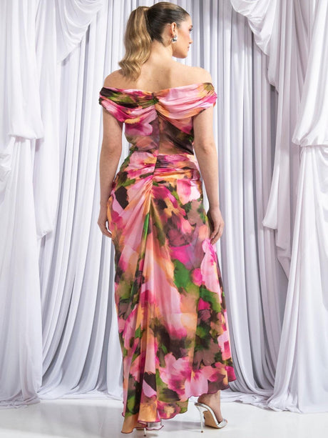 Kevan Jon Eugenia Bardot Dress In Pink-Mother of the bride- mother of the groom -Nicola Ross