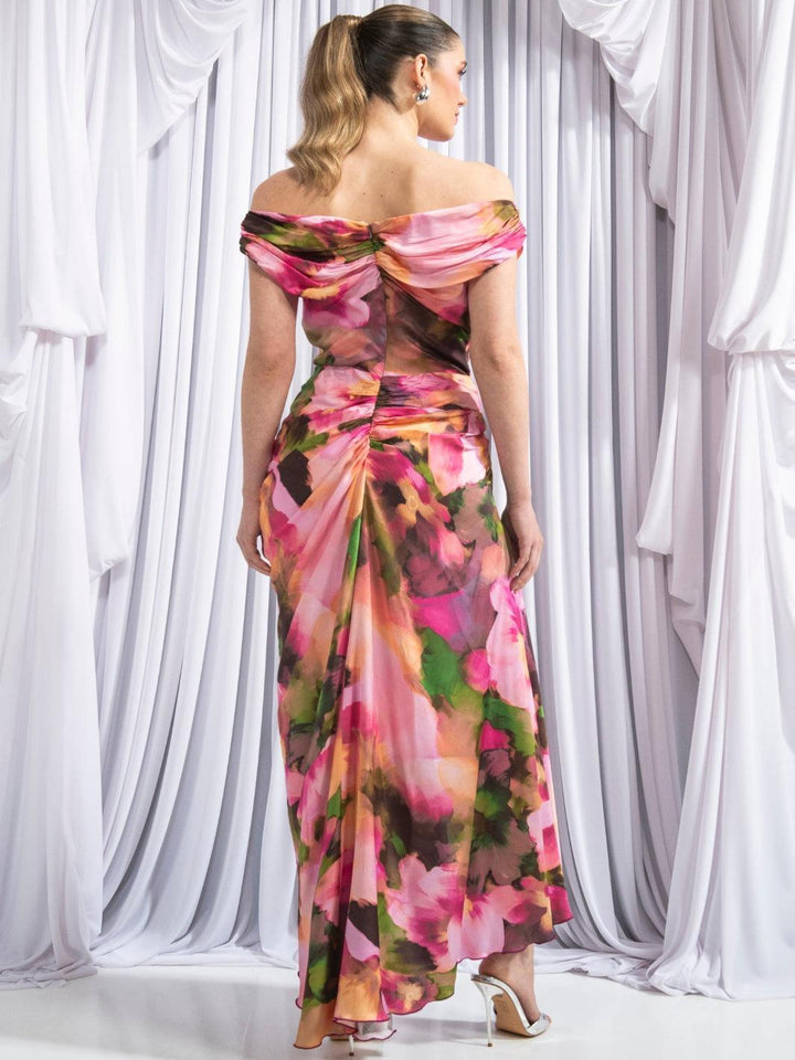 Kevan Jon Eugenia Bardot Dress In Pink-Mother of the bride- mother of the groom -Nicola Ross
