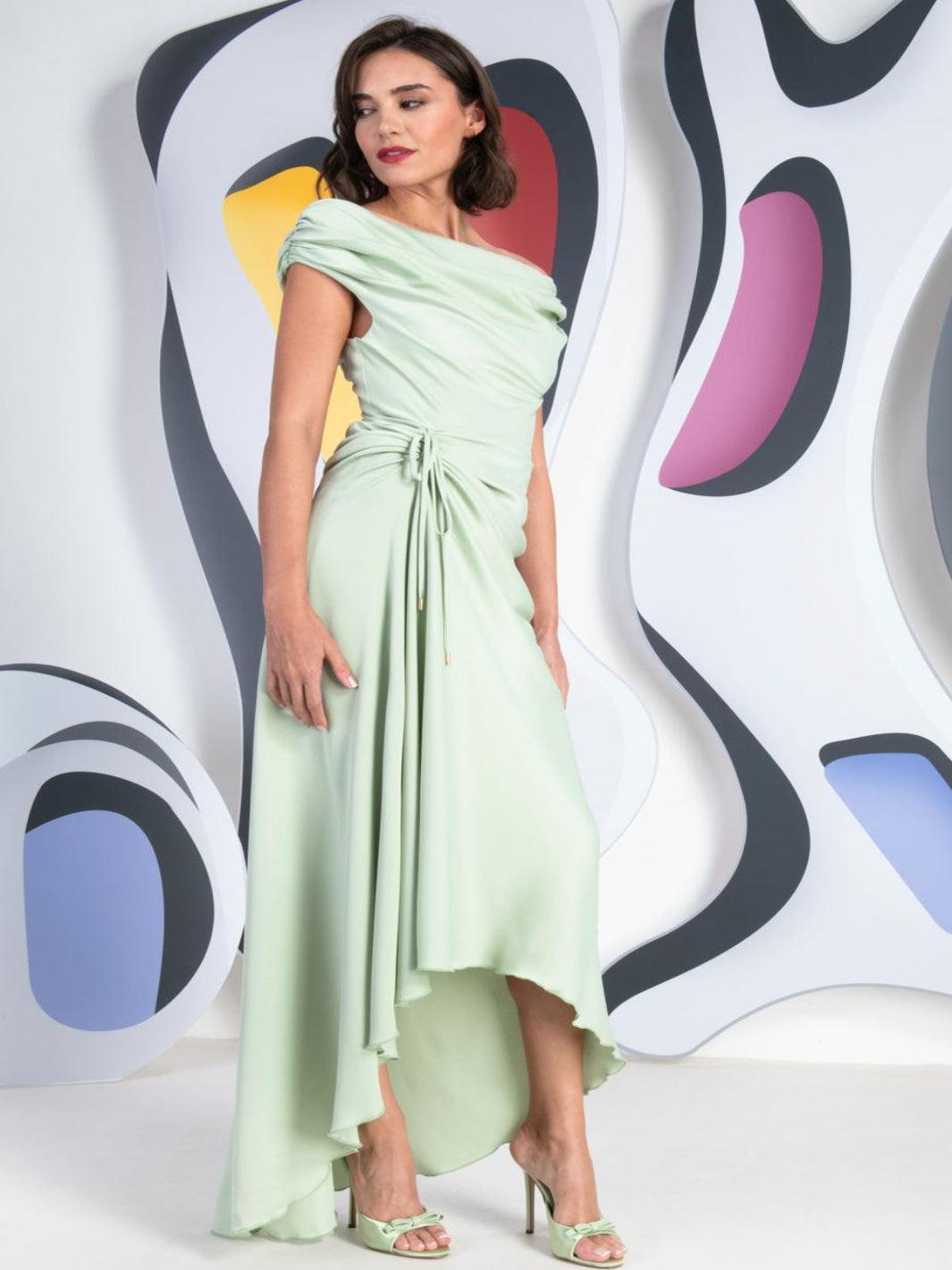 Kevan Jon Eugenia Flare Midi Dress In Mint Green- Mother of the Bride Summer 2026 Nicola Ross