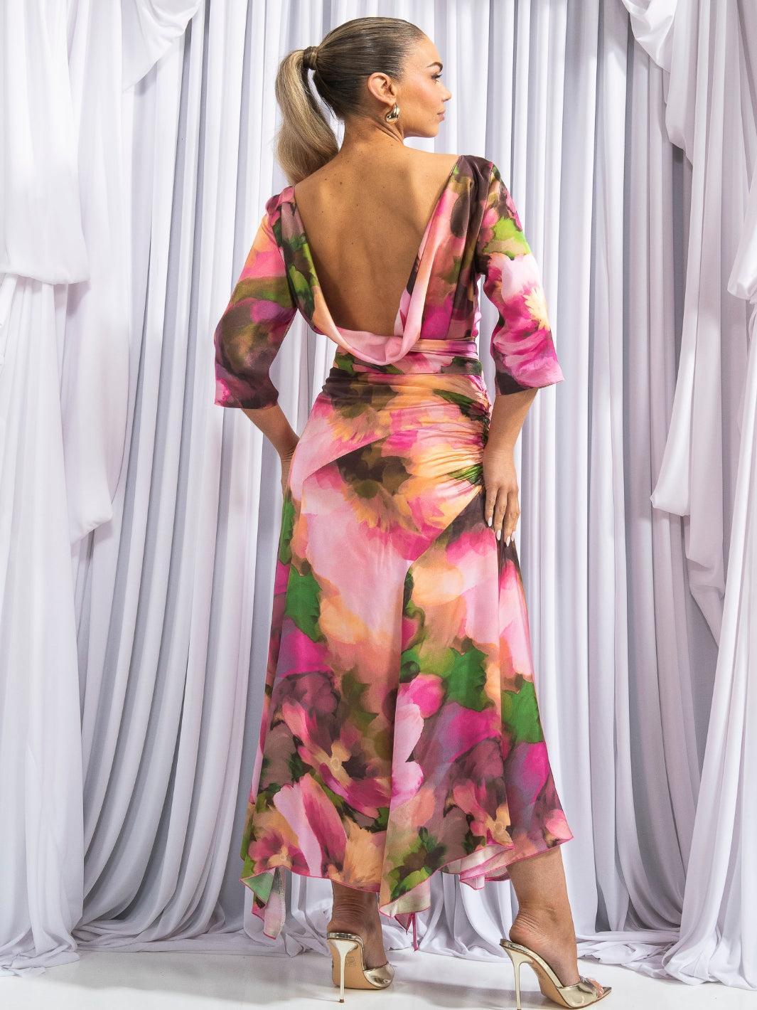 Kevan Jon Fiorella Dotty Dress In Pink-Mother of the bride- mother of the groom -Nicola Ross