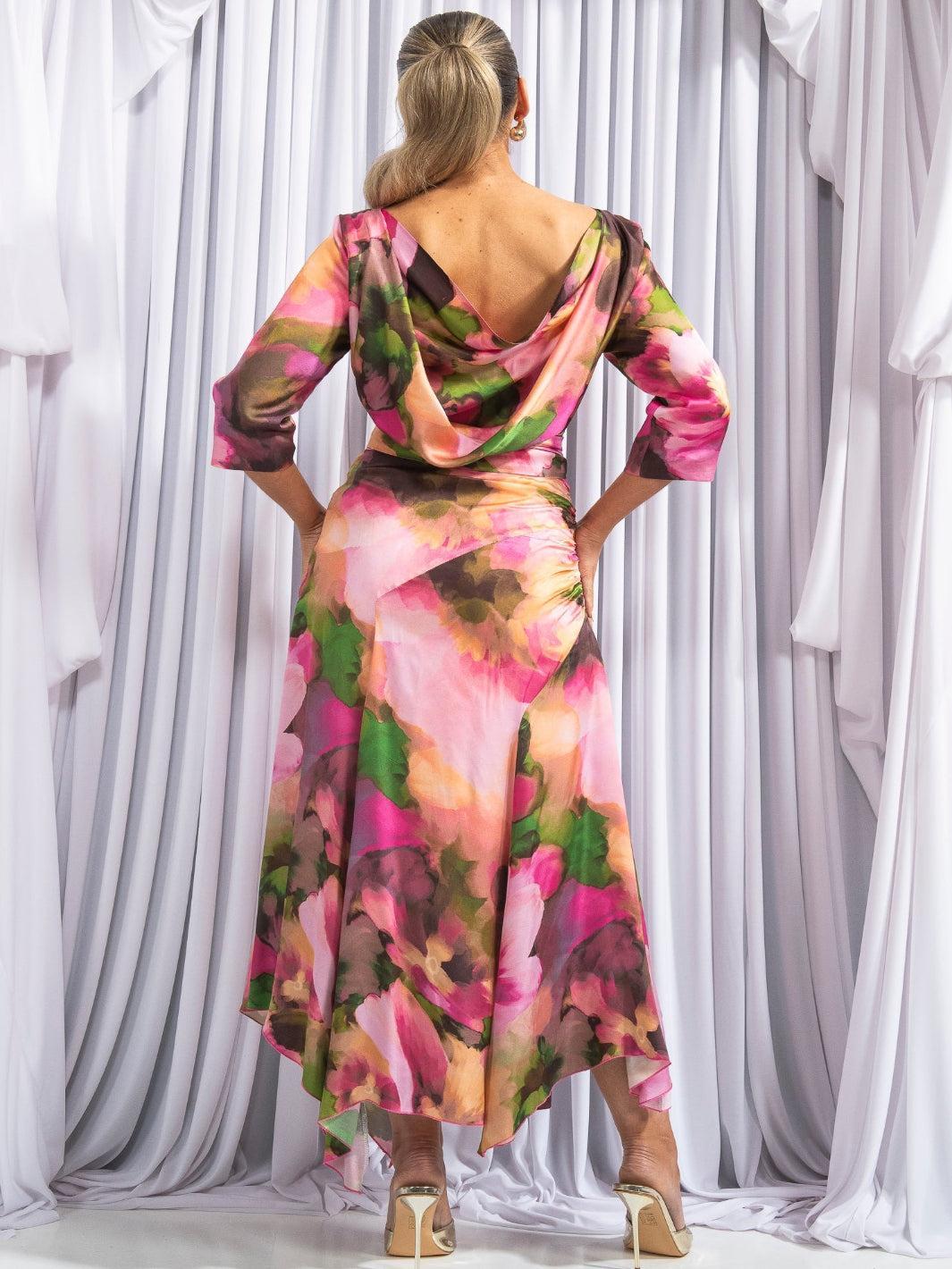 Kevan Jon Fiorella Dotty Dress In Pink-Mother of the bride- mother of the groom -Nicola Ross