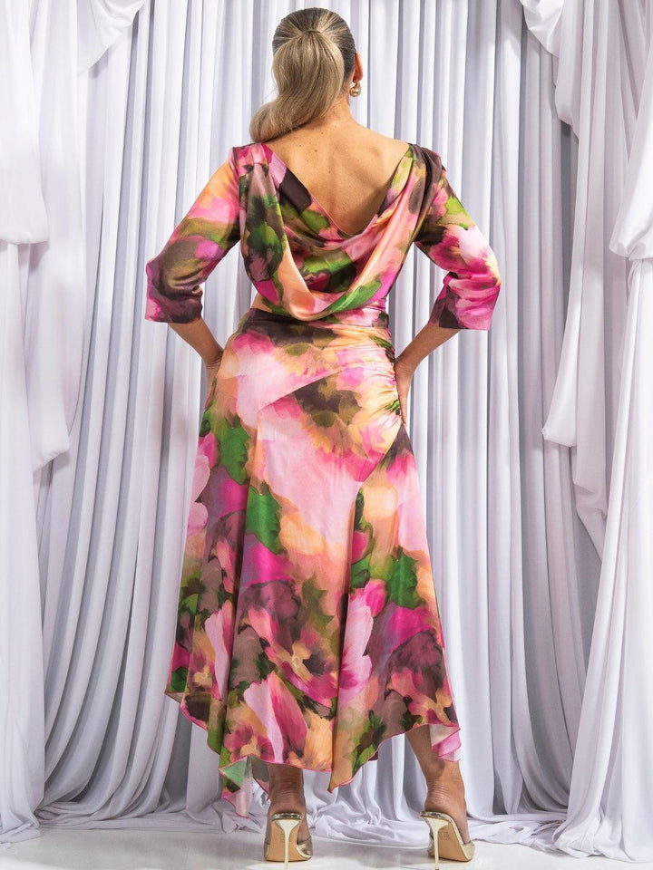 Kevan Jon Fiorella Dotty Dress In Pink-Mother of the bride- mother of the groom -Nicola Ross