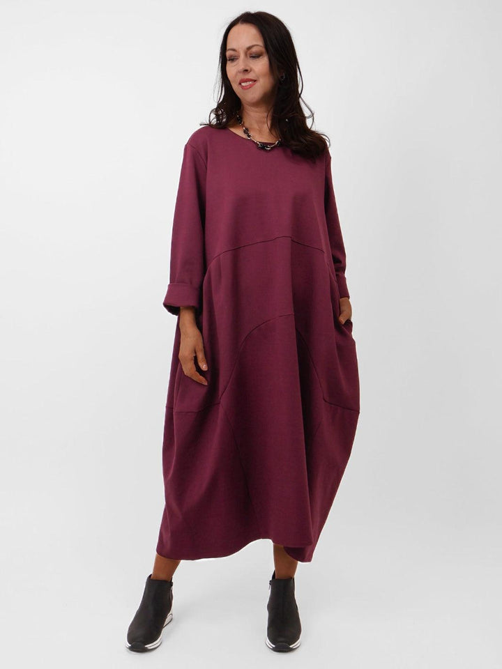 Kiera Midi Dress In Plum-Nicola Ross