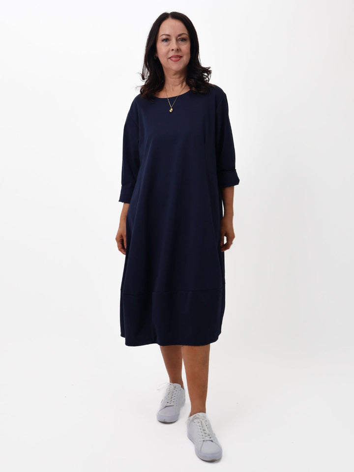 Lil Jen Anastasia Midi Dress In Navy-Nicola Ross