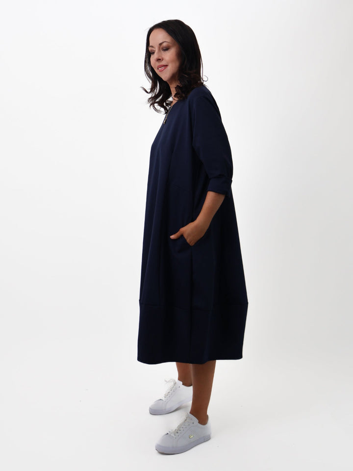 Lil Jen Anastasia Midi Dress In Navy-Nicola Ross