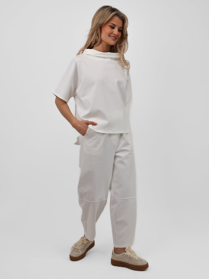 Lil Jen Aria Trousers In Cream-Nicola Ross