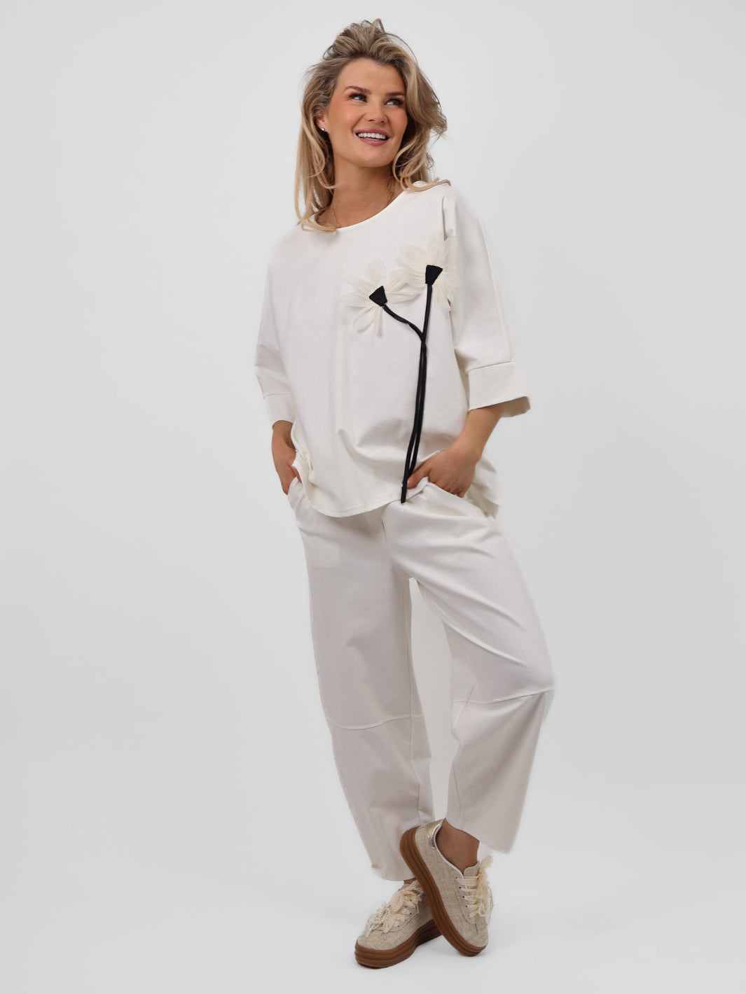 Lil Jen Aria Trousers In Cream-Nicola Ross