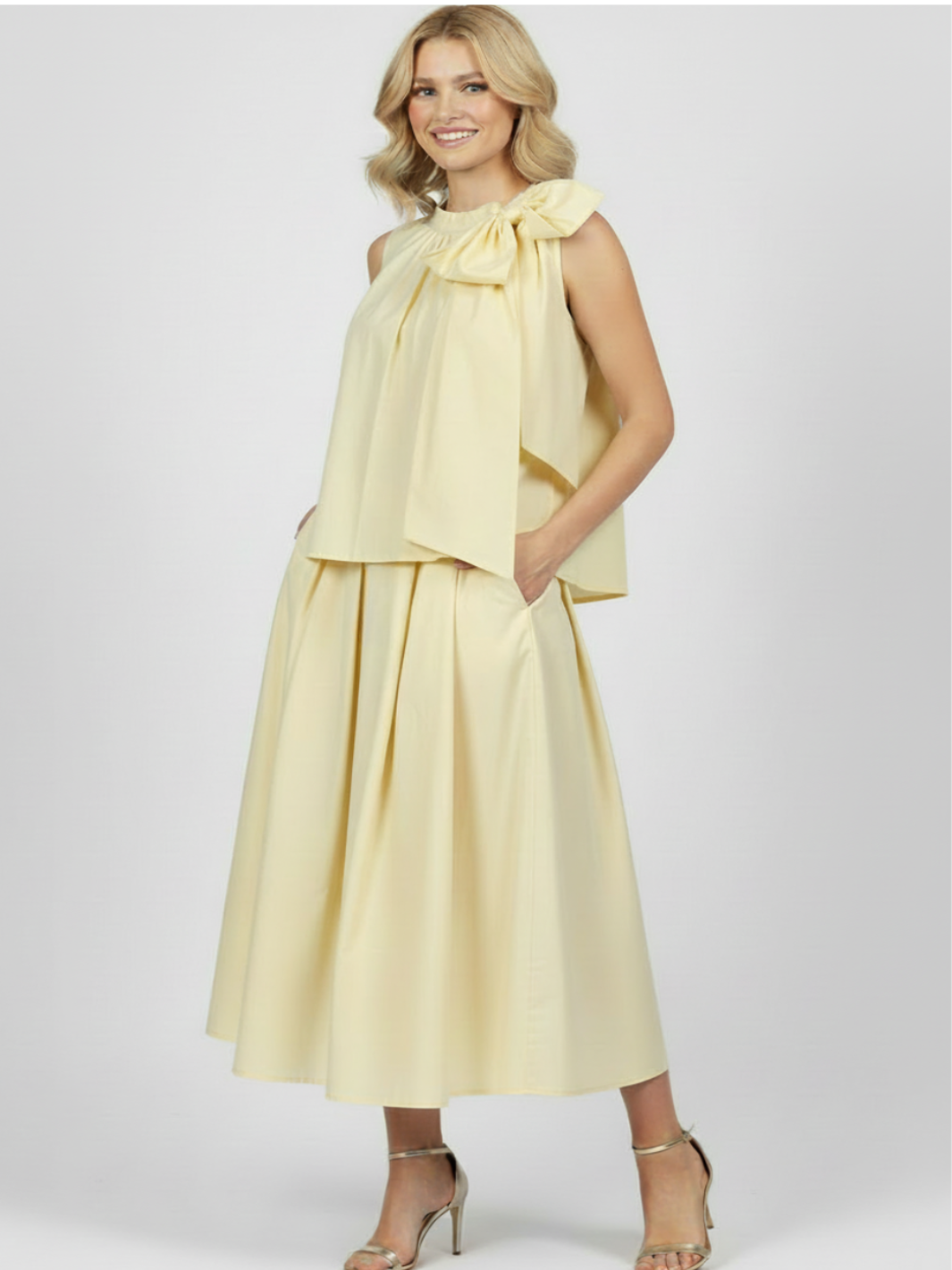 Lil Jen Blair Cotton Skirt In Lemon-Nicola Ross