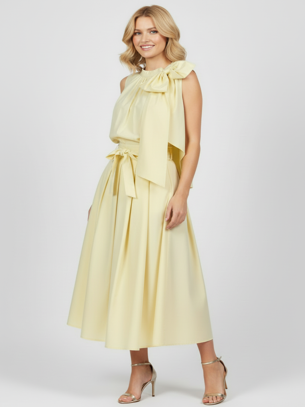 Lil Jen Blair Cotton Skirt In Lemon-Nicola Ross