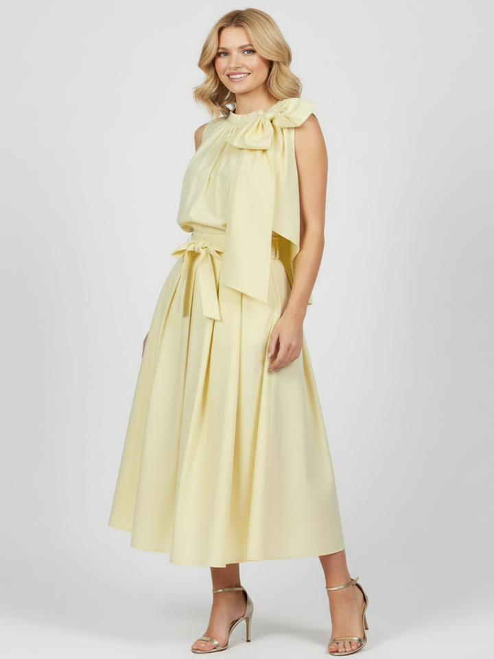 Lil Jen Blair Cotton Skirt In Lemon-Nicola Ross