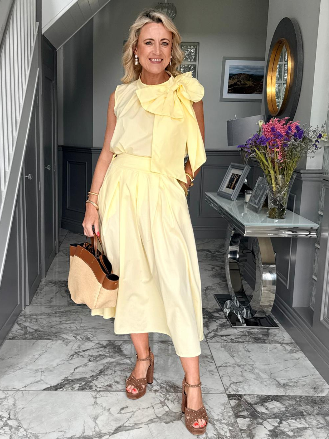 Lil Jen Blair Cotton Skirt In Lemon-Nicola Ross