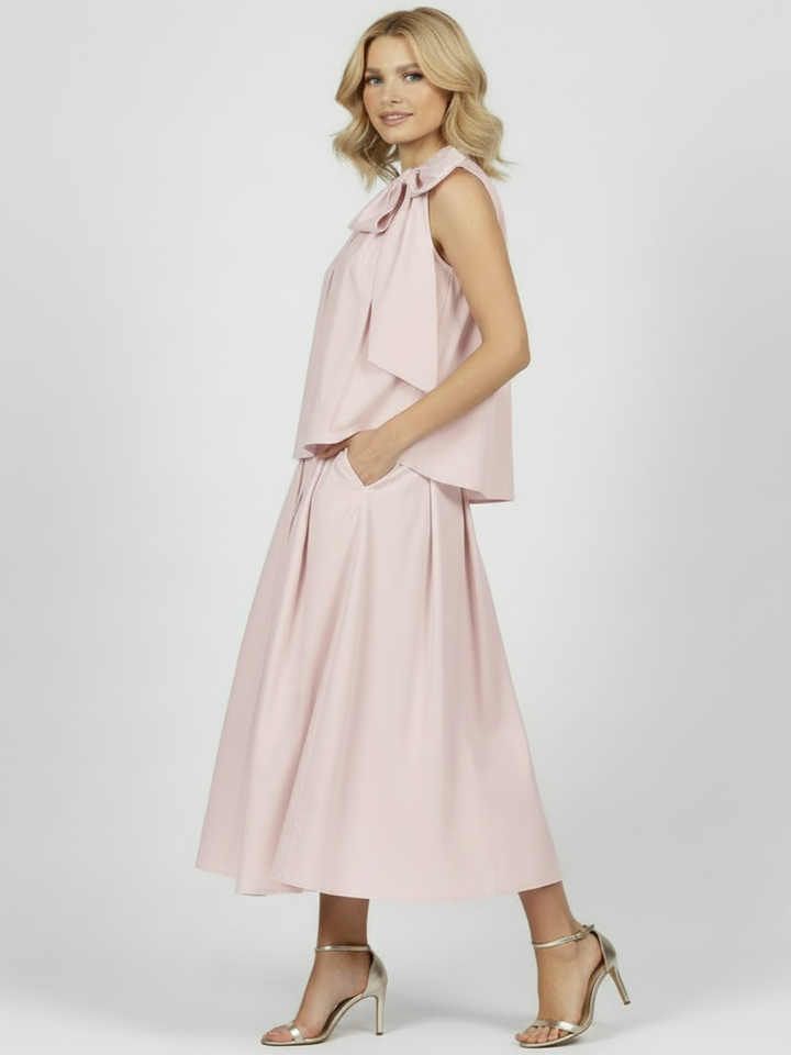 Lil Jen Blair Cotton Skirt In Petal Pink-Nicola Ross