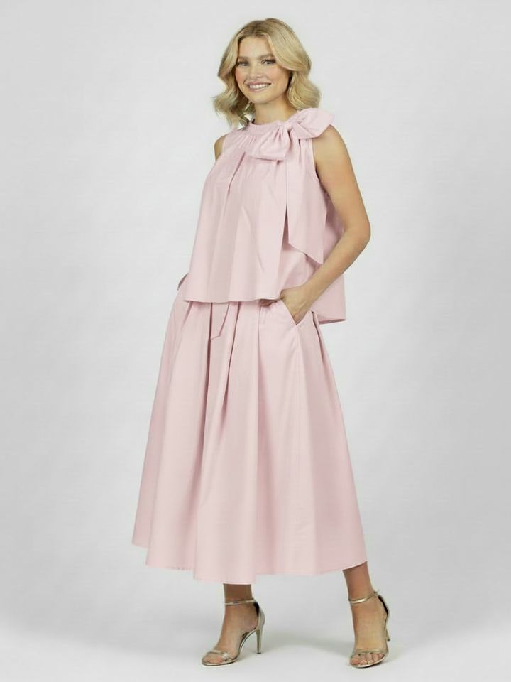 Lil Jen Blair Cotton Skirt In Petal Pink-Nicola Ross