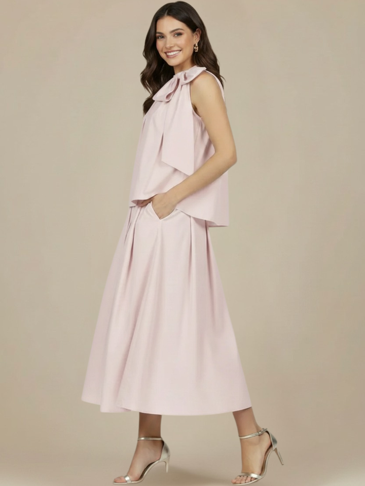 Lil Jen Blair Cotton Skirt In Petal Pink-Nicola Ross