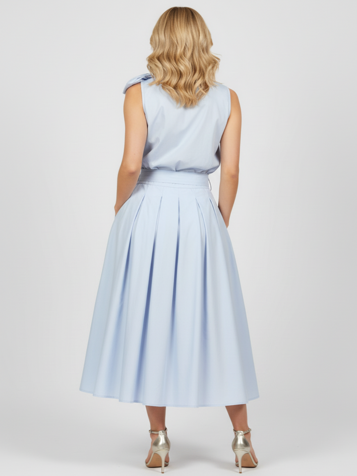 Lil Jen Blair Cotton Skirt In Powder Blue-Nicola Ross