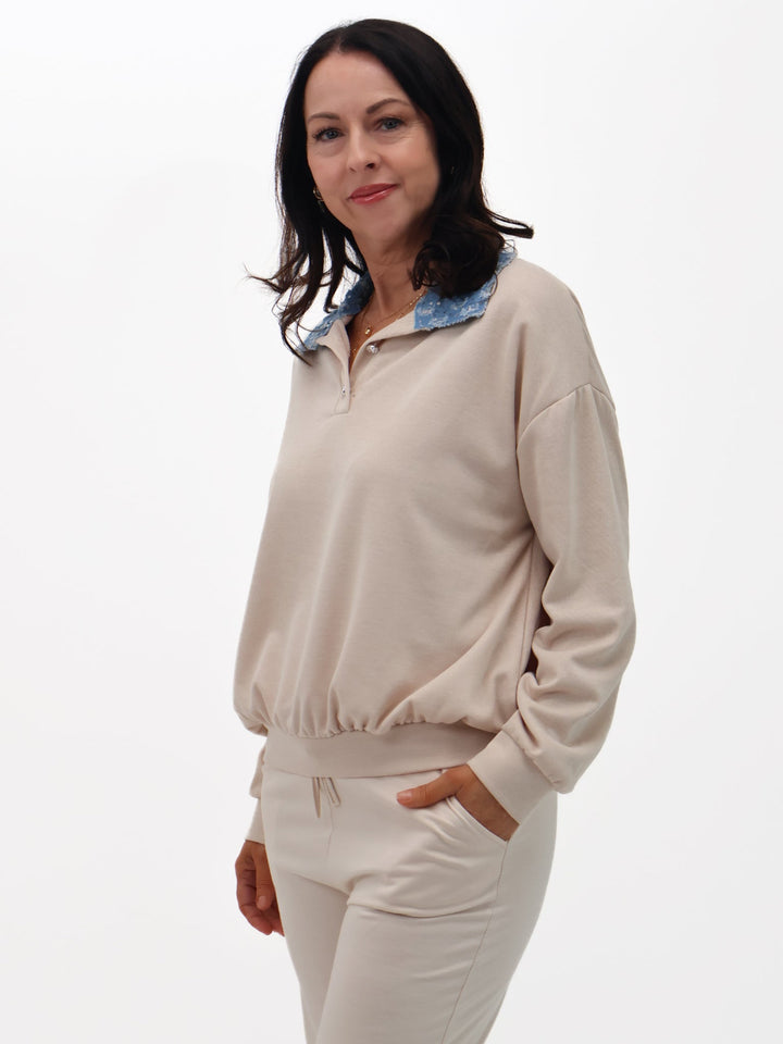 Lil Jen Blossom Top In Beige-Nicola Ross