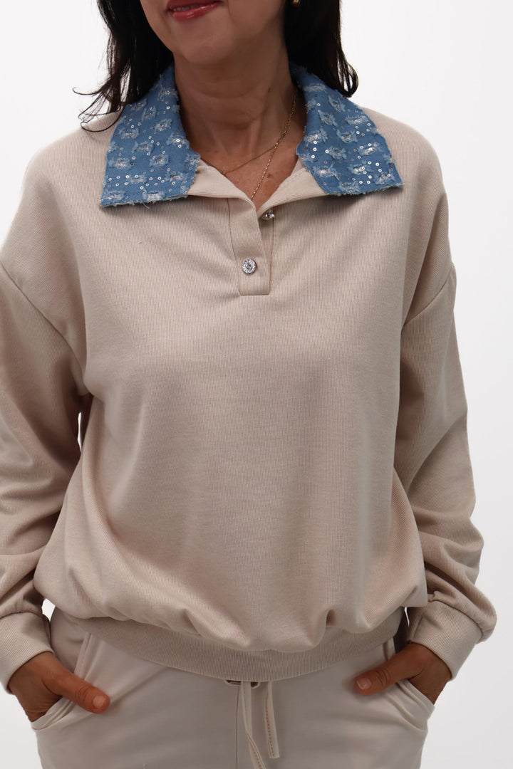 Lil Jen Blossom Top In Beige-Nicola Ross