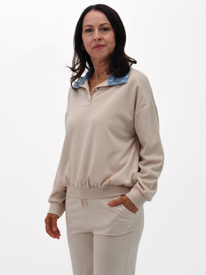 Lil Jen Blossom Top In Beige-Nicola Ross