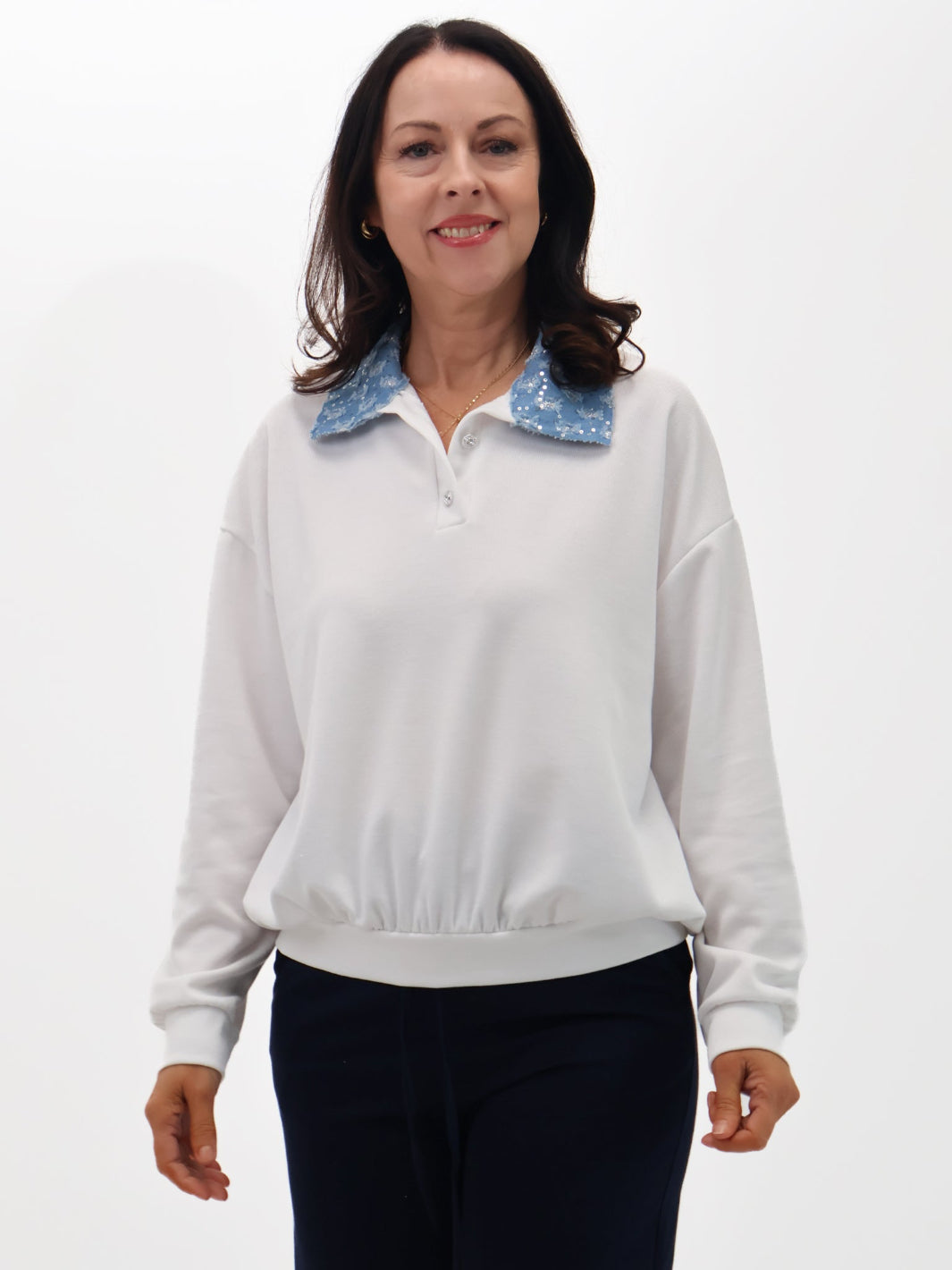 Lil Jen Blossom Top In White-Nicola Ross
