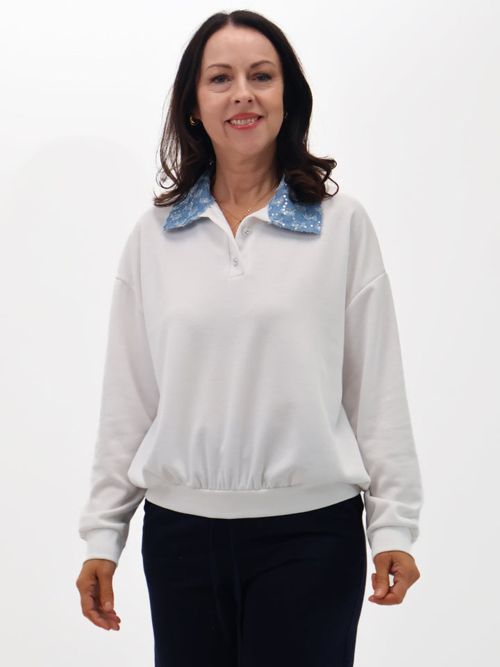 Lil Jen Blossom Top In White-Nicola Ross