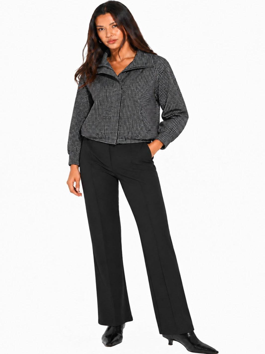 Lil Jen Cotswold Jacket In Black Check-Nicola Ross