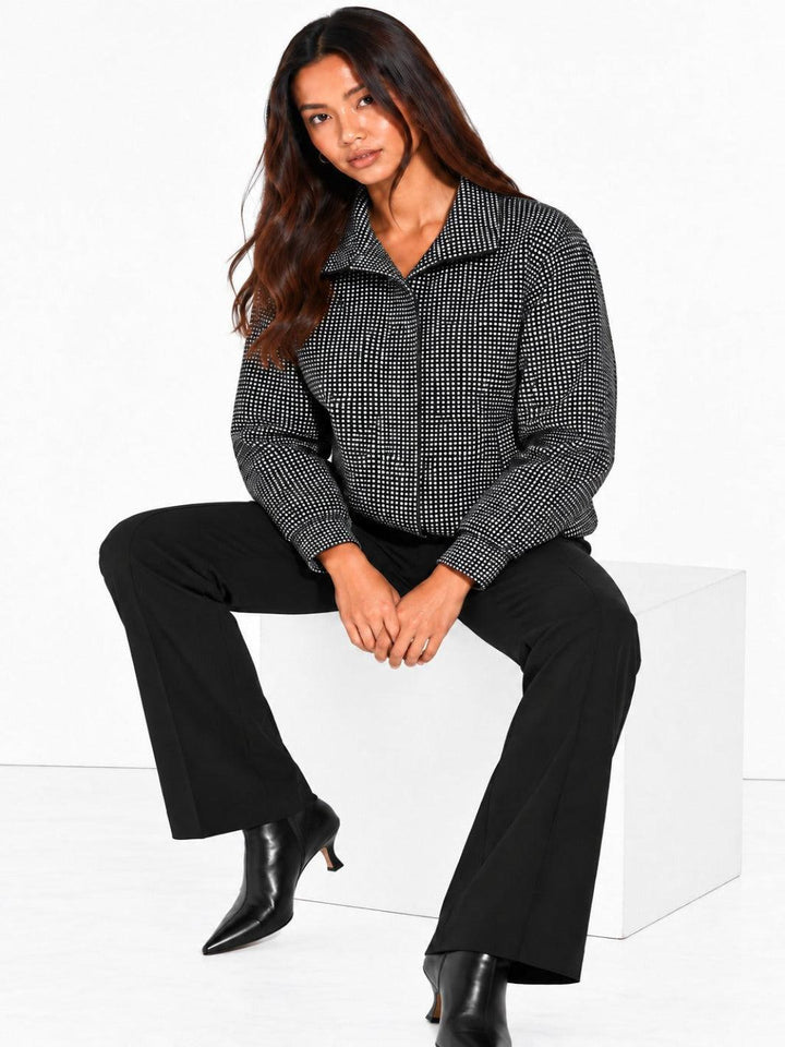 Lil Jen Cotswold Jacket In Black Check-Nicola Ross