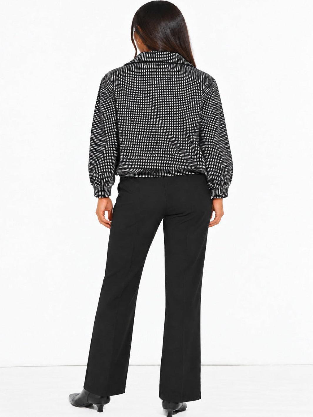Lil Jen Cotswold Jacket In Black Check-Nicola Ross