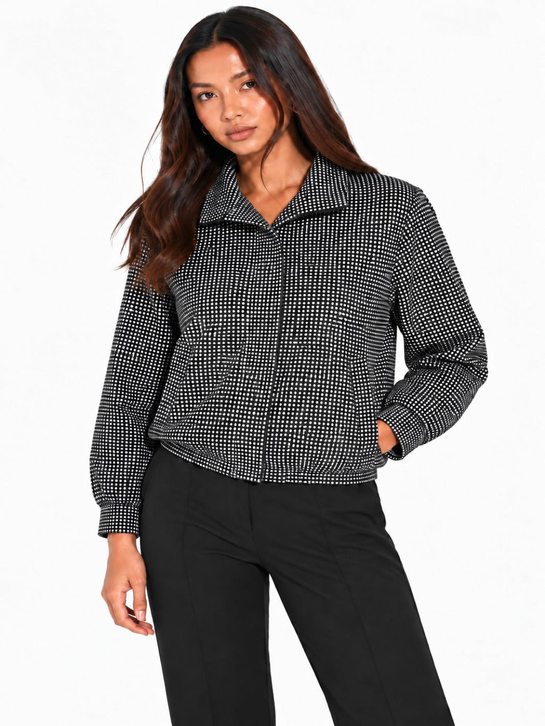 Lil Jen Cotswold Jacket In Black Check-Nicola Ross