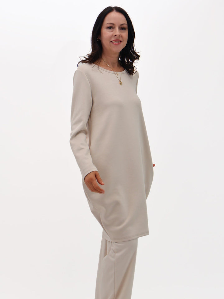 Lil Jen Flora Tunic In Stone-Nicola Ross
