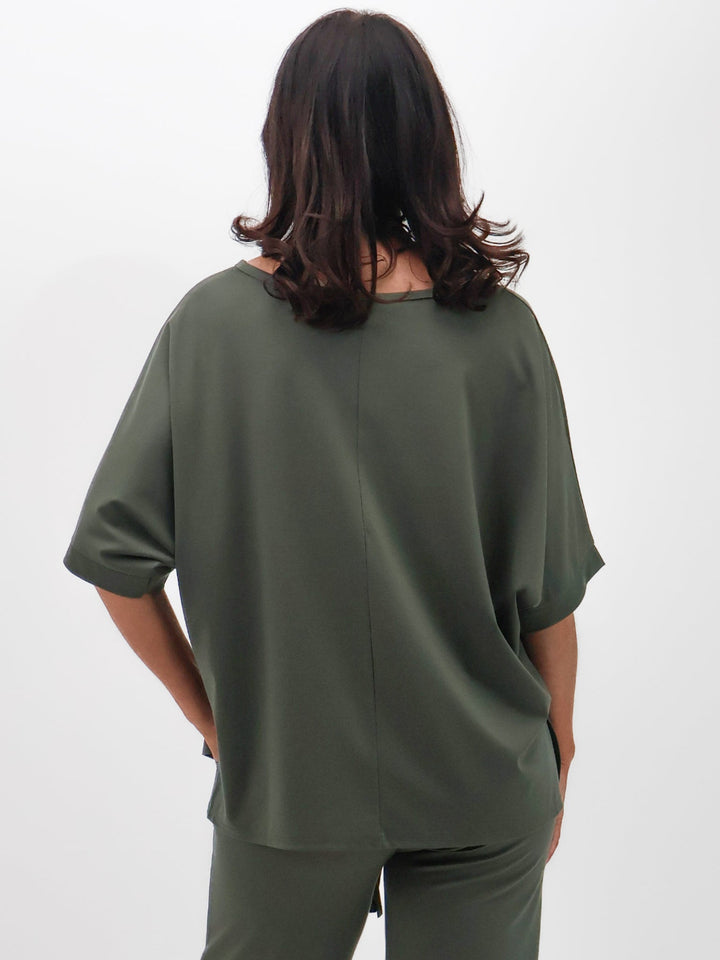 Lil Jen Florence Top In Khaki-Nicola Ross