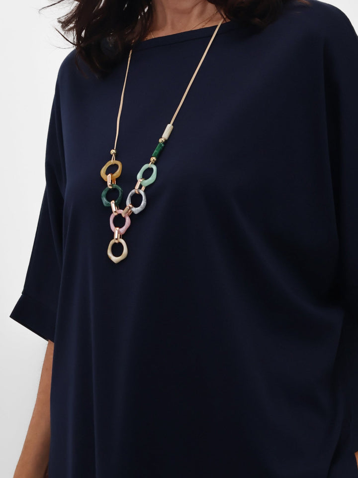Lil Jen Florence Top In Navy-Nicola Ross