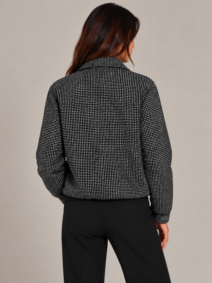 Lil Jen Cotswold Jacket In Black Check-Nicola Ross