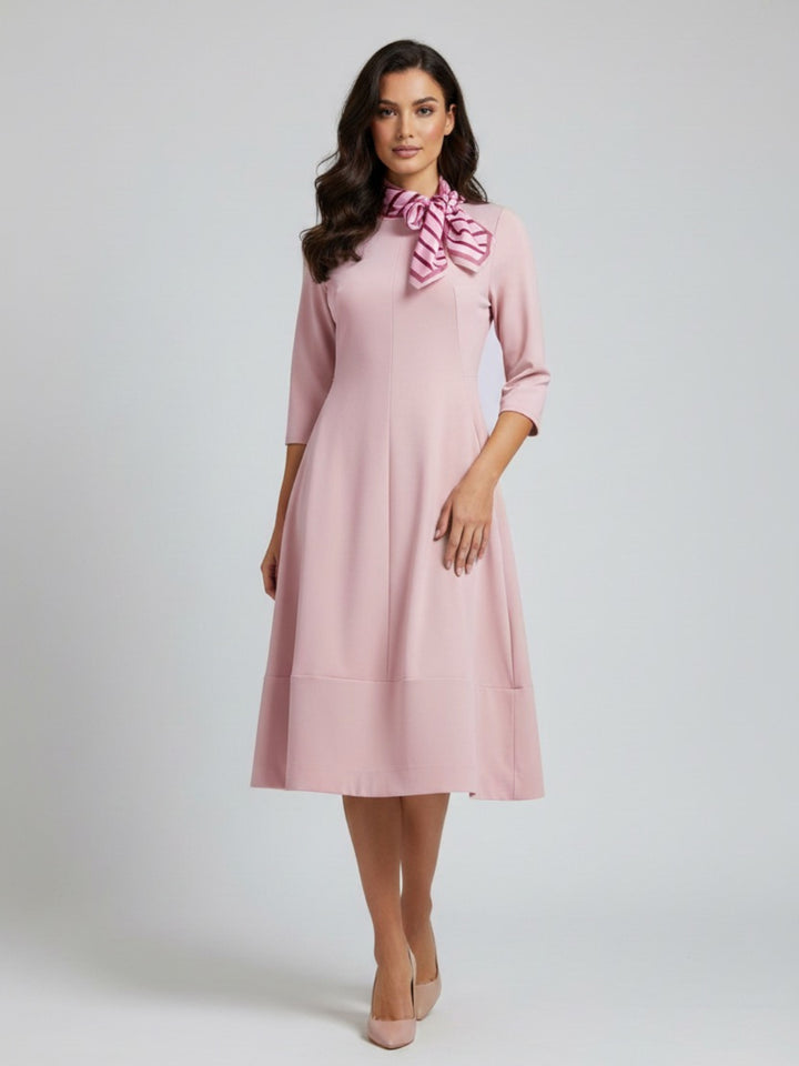 Lil Jen Gia Dress With Neck Scarf In Pink-Nicola Ross