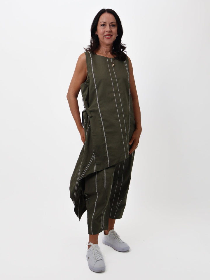 Lil Jen Harley Tunic In Khaki-Nicola Ross
