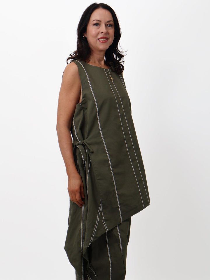 Lil Jen Harley Tunic In Khaki-Nicola Ross